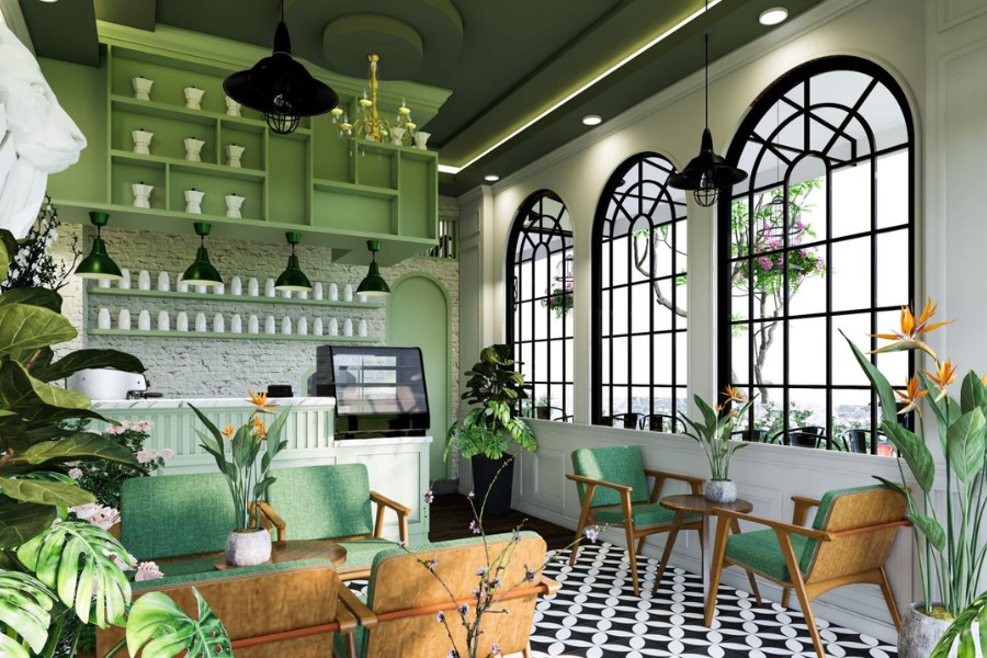 Khám phá 8 ý tưởng thiết kế quán cafe Hải Phòng 18 Thiet Ke Quan Cafe Hai Phong Tropical