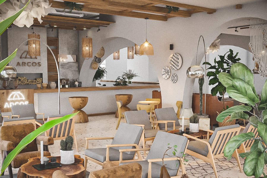 Khám phá 8 ý tưởng thiết kế quán cafe Hải Phòng 20 Thiet Ke Quan Cafe Phong Cach Boho